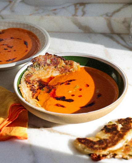 Caramelized Gochujang Tomato Soup