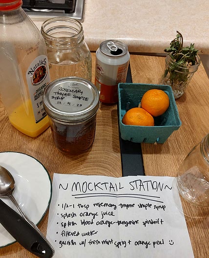 Herby orange mocktail