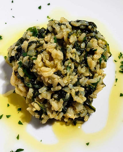 Brown Rice with Spinach