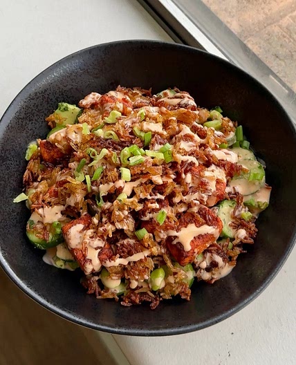 SALMON “SUSHI” CRISPY RICE SALAD