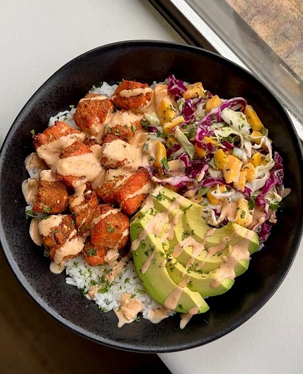 Salmon & Mango Slaw Bowl
