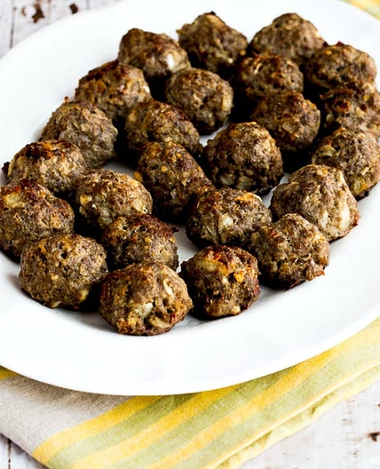 Baked Greek Meatballs with Feta