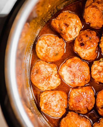 Instant Pot Spicy BBQ Turkey Meatballs