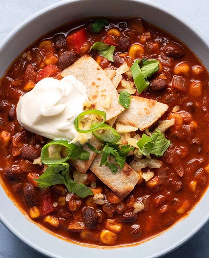 Vegetarian Black Bean and Corn Chili