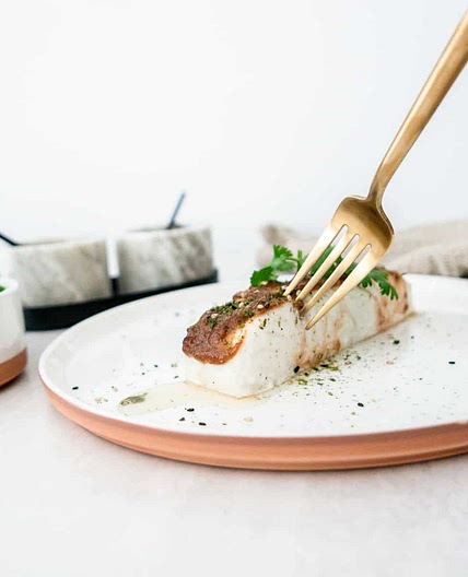 Air Fryer Miso Glazed Halibut