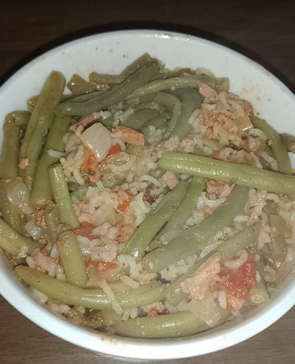 Haricots verts, riz et tomate au Cookeo