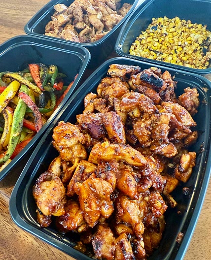 Blackstone BBQ Chicken and Veggie Meal Prep