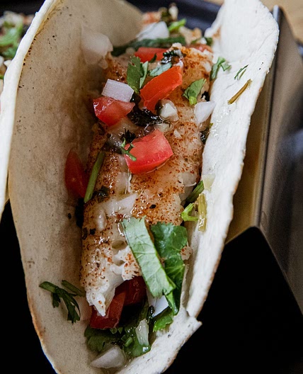 Grilled Rockfish Tacos with Garlic Lime Sauce