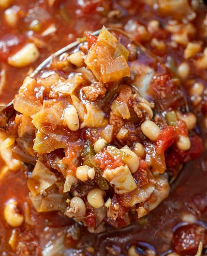 Cabbage and Black Eyed Pea Soup