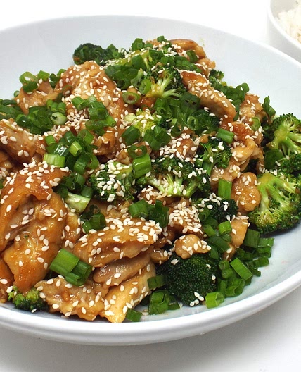 Sesame Chicken and Broccoli