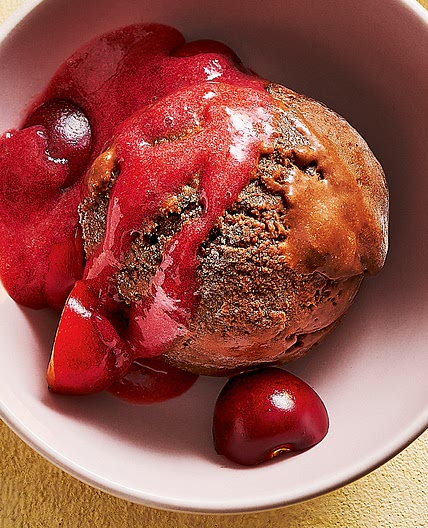 Creamy dark chocolate sorbet