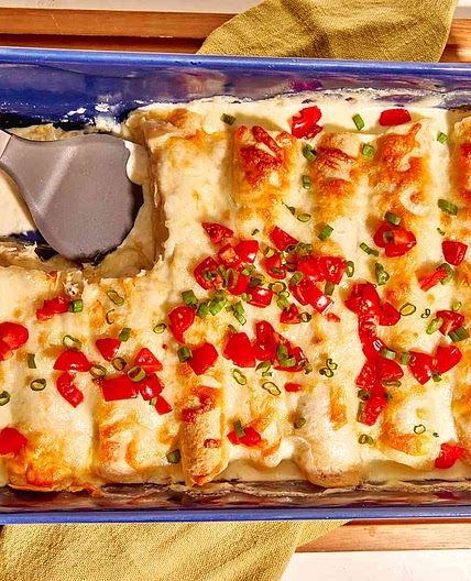 Creamy Mississippi Chicken Enchiladas