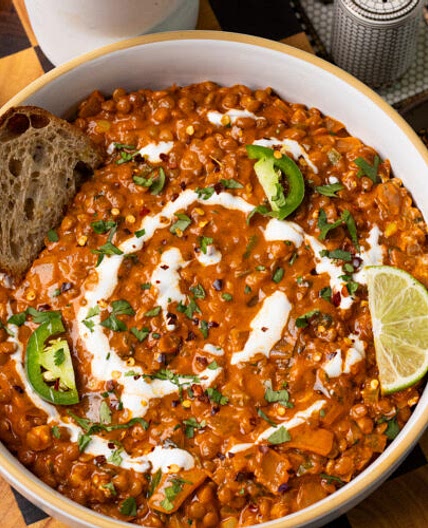 Vegan Roasted Red Pepper Dahl