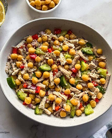 No mayo Chickpea Chicken Salad