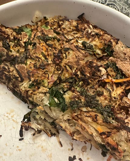 Buckwheat veggie pancake. 