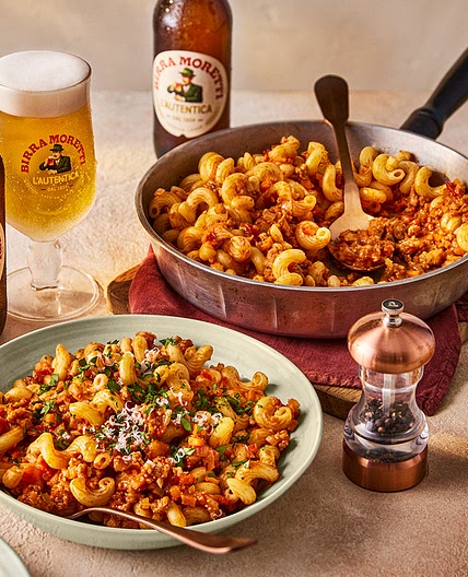 Spicy sausage ragu with spirali