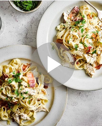 Chicken, bacon and leek pasta