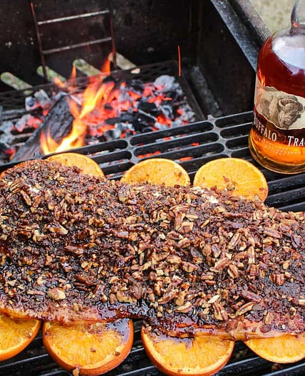 Bourbon Bacon Pecan Salmon