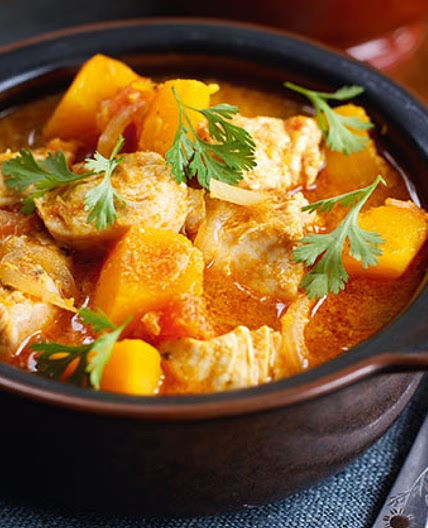 Butternut squash and chicken rogan josh