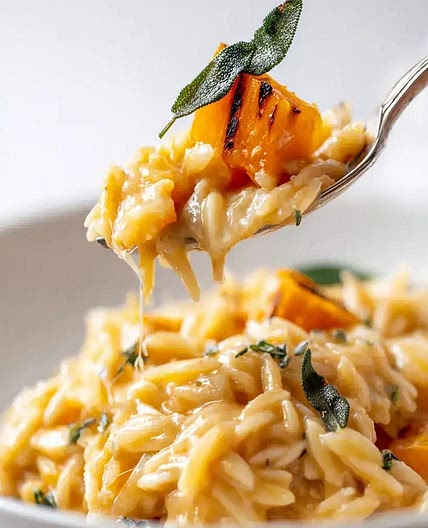 Butternut-Spinach Orzo