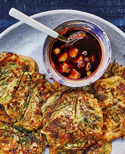 Scallion Pancakes With Chili-Ginger Dipping Sauce