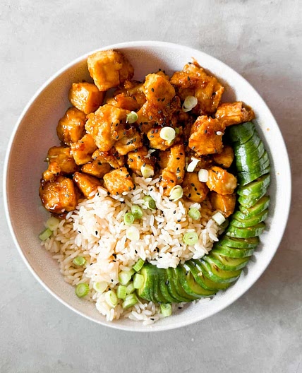Crispy Sticky Tofu Bowl