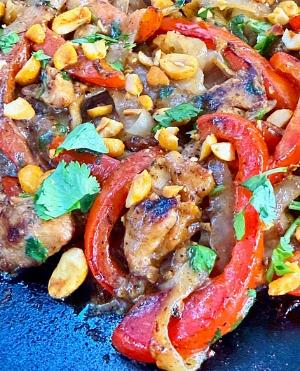 Blackstone Low Carb Peanut Chicken Noodles