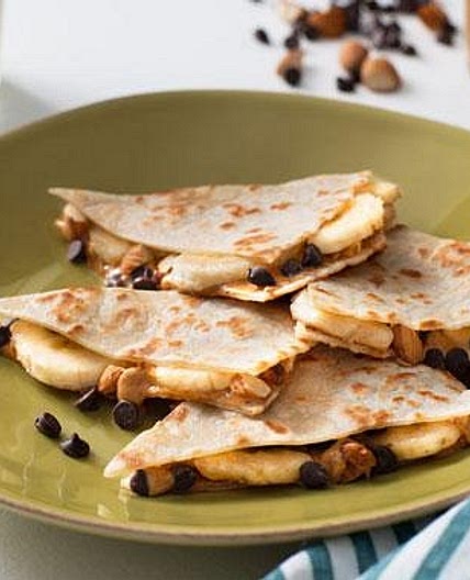 Funky monkey banana quesadillas