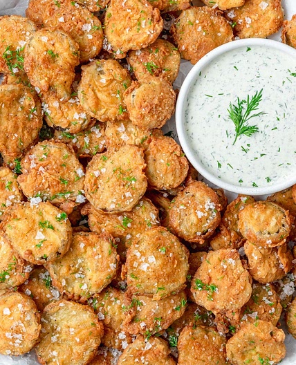 Fried Pickles with Homemade Ranch