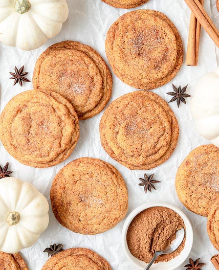 Brown Butter Pumpkin Spice Snickerdoodle Cookies