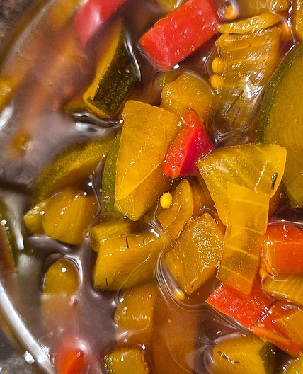 Courgette in zoet-zuur