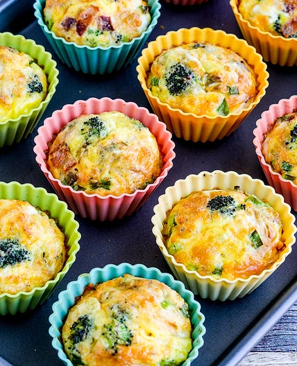 Breakfast Egg Muffin Recipe (with Broccoli, Bacon, and Cheese)