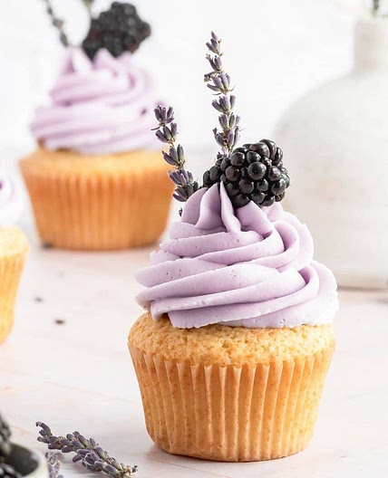Blackberry Lavender Cupcakes