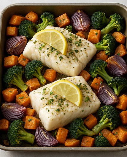 Cod & Winter Veg Traybake