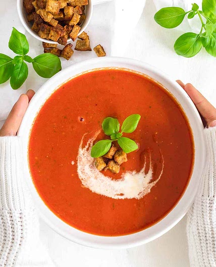 Roasted Creamy Keto Tomato Soup Recipe