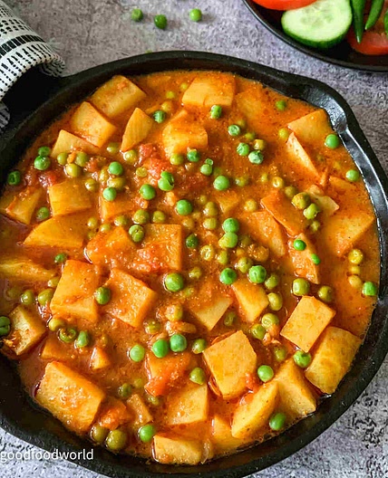 Aloo Matar Recipe (Potato and Peas): No Onion Garlic