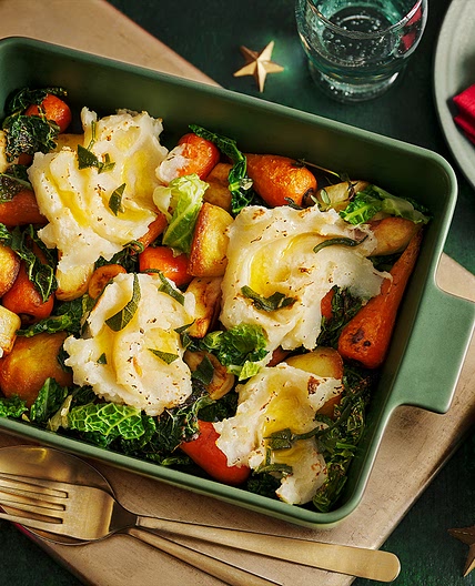 Boxing Day bubble and squeak traybake