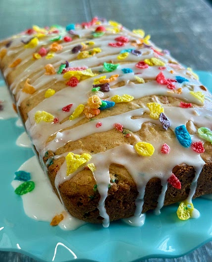 Fruity Pebbles Ice Cream Bread