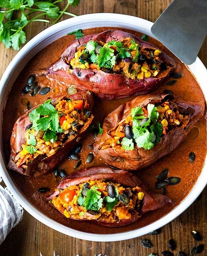 Mexican Stuffed Sweet Potatoes