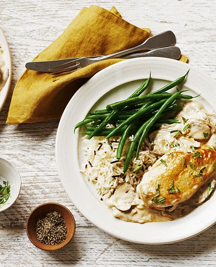 Chicken in creamy mushroom sauce