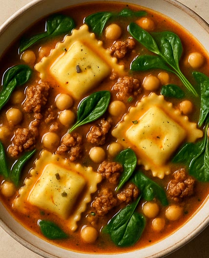 Quick and Easy Ravioli Soup