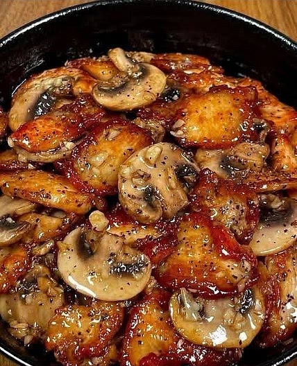 Honey Garlic Chicken with Mushrooms