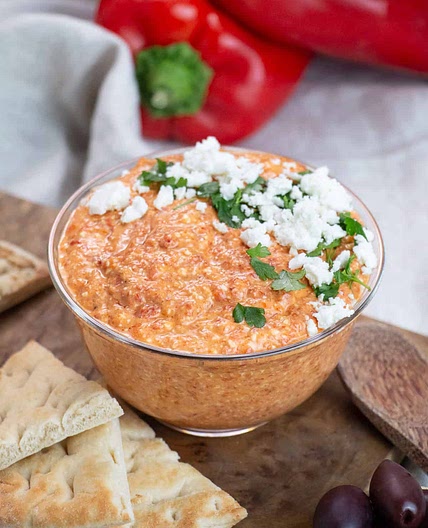 Roasted Pepper Dip with Feta