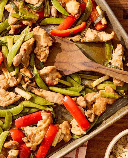 Sheet-Pan Garlic-Soy Chicken & Vegetables