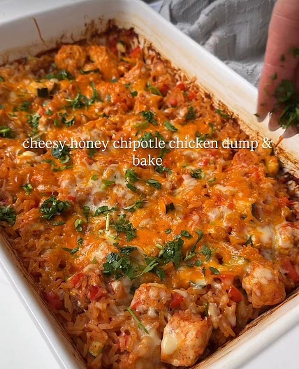Cheesy Honey Chipotle Dump and Bake