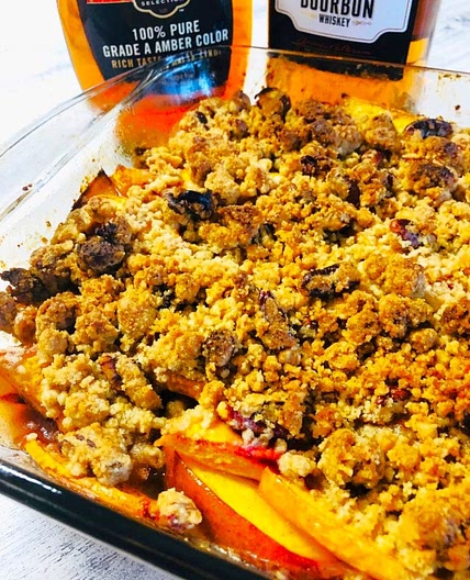Traeger Peach Bourbon Crumble