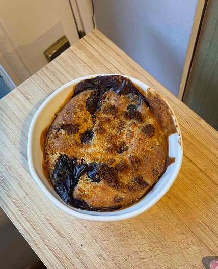 Blueberry cheesecake baked oats
