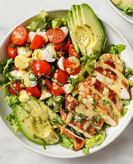 Chicken Caprese Salad with Avocado