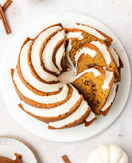 Pumpkin Bundt Cake with Maple Glaze