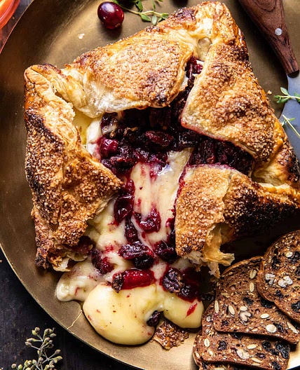Pastry Wrapped Cranberry Baked Brie
